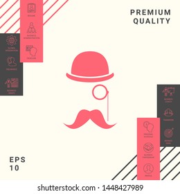 Abstract hipster silhouette. Graphic elements for your design