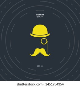 Abstract hipster silhouette. Graphic elements for your design