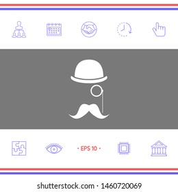 Abstract hipster silhouette. Graphic elements for your design