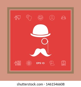Abstract hipster silhouette. Graphic elements for your design