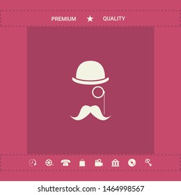 Abstract hipster silhouette. Graphic elements for your design