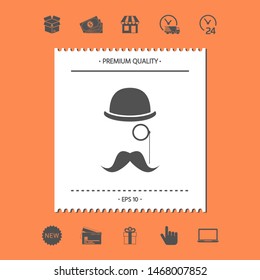 Abstract hipster silhouette. Graphic elements for your design