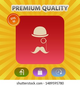Abstract hipster silhouette. Graphic elements for your design