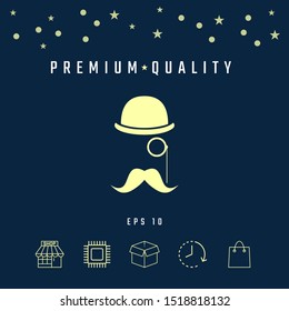 Abstract hipster silhouette. Graphic elements for your design