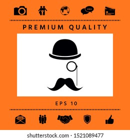 Abstract hipster silhouette. Graphic elements for your design