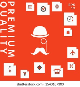Abstract hipster silhouette. Graphic elements for your design
