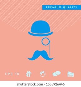 Abstract hipster silhouette. Graphic elements for your design