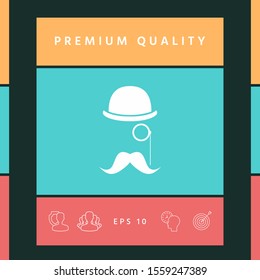 Abstract hipster silhouette. Graphic elements for your design