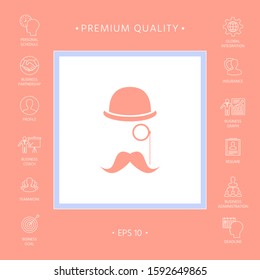 Abstract hipster silhouette. Graphic elements for your design
