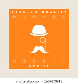 Abstract hipster silhouette. Graphic elements for your design