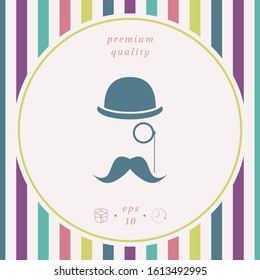 Abstract hipster silhouette. Graphic elements for your design