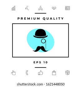 Abstract hipster silhouette. Graphic elements for your design
