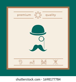 Abstrakte Hipster-Silhouette. Grafische Elemente für Ihr Design