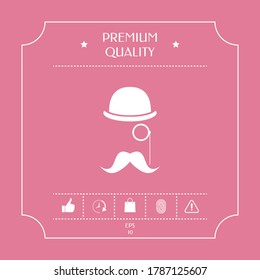Abstract hipster silhouette. Graphic elements for your design