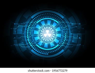 Abstract hi-tech background. Future technology digital circuit network and circle shape innovation vector illustration.