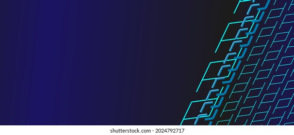Abstract hi-tech background with geometric line pattern. Modern dark blue tech vector background.