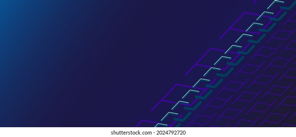 Resumen del fondo de alta tecnología con un patrón de línea geométrica. Fondo vectorial moderno de tecnología azul oscuro.