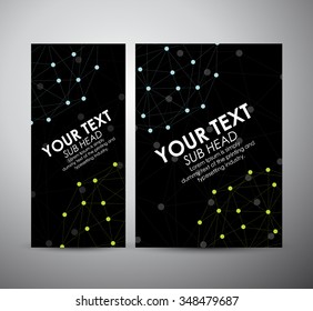 Abstract hi-tech brochure business design template or roll up. Vector illustration