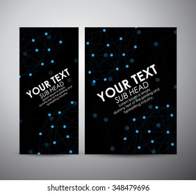 Abstract hi-tech brochure business design template or roll up. Vector illustration