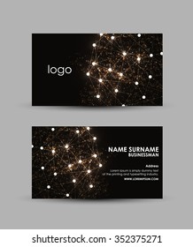 Abstract hi-tech - Business card vector design template.  