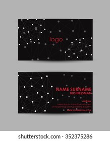 Abstract hi-tech - Business card vector design template.  