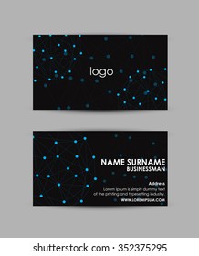 Abstract hi-tech - Business card vector design template.  