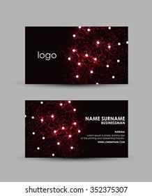 Abstract hi-tech - Business card vector design template.  