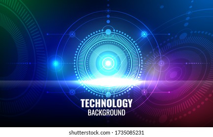 Abstract Hi-tech communication concept digital innovation. Modern future technology landscape  background.Vector illustration