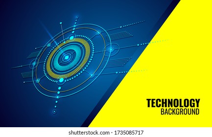 Abstract Hi-tech communication concept digital innovation. Modern future technology landscape  background.Vector illustration
