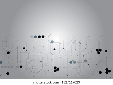 Abstract Hi-Tech Digital Technology Network Background Vector Concept