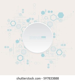 Abstract hi-tech, engineering, machine, technology concept. Vector abstract futuristic technology on light gray color background