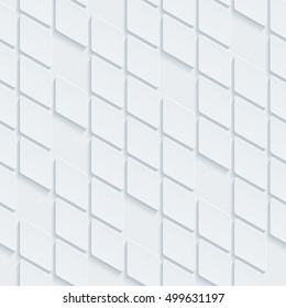 Abstract hi-tech geometric seamless pattern. Neutral tileable background of rhombus mosaic, Vector EPS10.