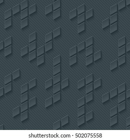 Abstract hi-tech geometric seamless pattern. Neutral tileable background of rhombus mosaic, Vector EPS10.