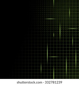 Abstract hi-tech green background. Vector illustration.