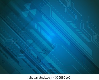 Abstract hi-tech pattern in blue color for Technology concept.