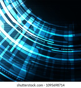 Abstract Hi-tech Technology on Blue Background,future and science Concept design,Vector Illustration.