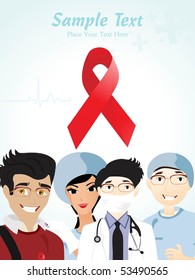 abstract hiv background, vector illustration