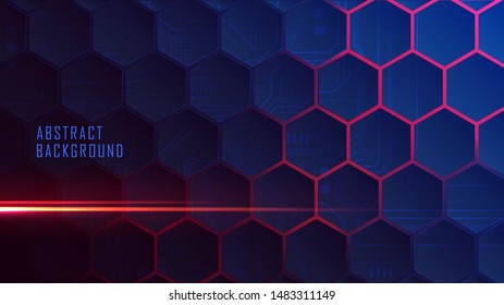 Abstract hive circuit technology background - Vector