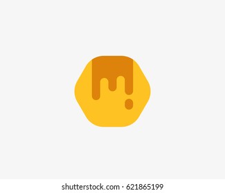 Abstract hive logo design template. Honey fresh vector logotype. 