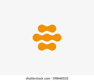 Abstract hive vector logo design template. Honey fruit fresh logotype. 