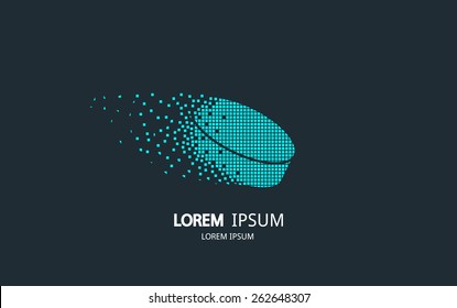 Abstract hockey logo. Vector logotype design.