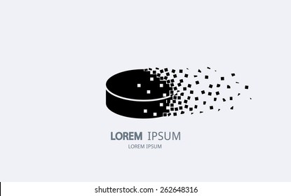 Abstract hockey logo. Vector logotype design.