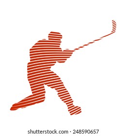 Abstract hockey player