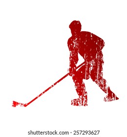 Abstract hockey player