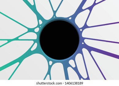 Abstract hole template with colorful pattern