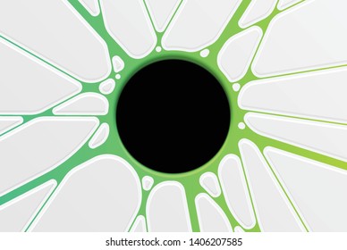 Abstract hole template with colorful pattern