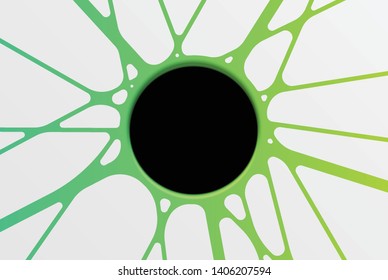 Abstract hole template with colorful pattern