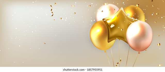 Abstract Holiday Background with Balloons. Can be used for advertisment, promotion and birthday card or invitation. Vector Illustration EPS10