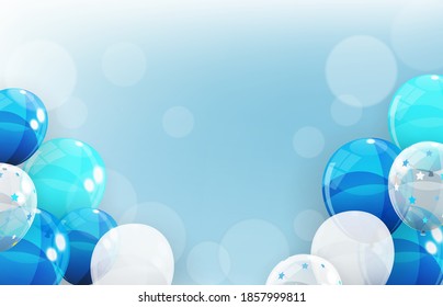 Abstract Holiday Background with Balloons. Can be used for advertisment, promotion and birthday card or invitation. Vector Illustration EPS10