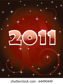 abstract holiday background with numbers 2011